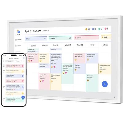 Dragon Digitale kalender, 21,5 inch, 1920 x 1080 FHD touchscreen met 32 GB geheugen, intelligente familieplanner, bureaukalender voor kantoor, naadloze planner Dragon Digitale kalender, 21,5 inch, 1920 x 1080 FHD touchscreen met 32 GB geheugen, intelligente familieplanner, bureaukalender voor kantoor, naadloze planner