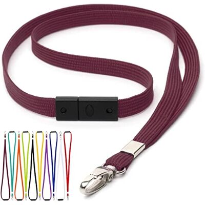 CKB LTD Veiligheidsband met draaibare metalen clip voor ID-kaarthouder, losse snelsluitbanden, Bourgondië Pack of 50 CKB LTD Veiligheidsband met draaibare metalen clip voor ID-kaarthouder, losse snelsluitbanden, Bourgondië Pack of 50