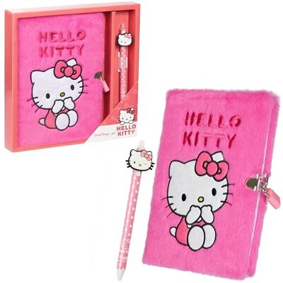 Hello Kitty Dagboek, A5, afsluitbaar, met pen, cadeaus voor haar (roze) Hello Kitty Dagboek, A5, afsluitbaar, met pen, cadeaus voor haar (roze)