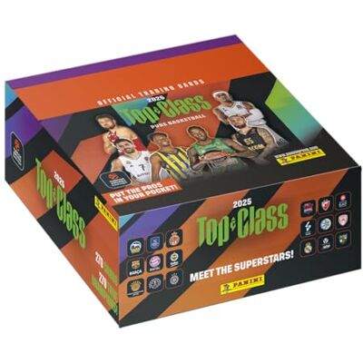 Panini 2024/25 Turkish Airlines EUROLEAGUE Top Class Official Card Collection Doos met 24 hoezen (8 kaarten per hoes) Panini 2024/25 Turkish Airlines EUROLEAGUE Top Class Official Card Collection Doos met 24 hoezen (8 kaarten per hoes)