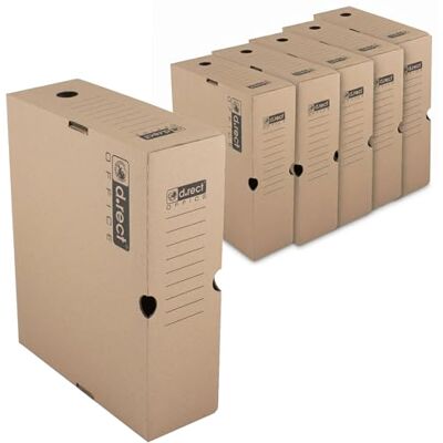 D.RECT KEEP.IT 6 stuks A4 archiefdozen opbergcontainers 105 mm golfkarton 3-laags alkaline anti-vergeling FSC-gecertificeerd organisatie van documenten D.RECT KEEP.IT 6 stuks A4 archiefdozen opbergcontainers 105 mm golfkarton 3-laags alkaline anti-vergeling FSC-gecertificeerd organisatie van documenten