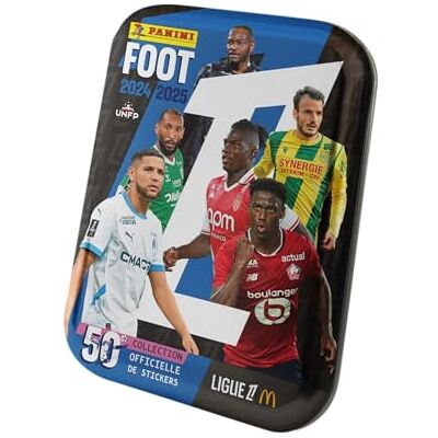 Panini Foot 2024-2025 Ligue 1 McDonald's metalen doos met 12 vakken, 004842TINSF Panini Foot 2024-2025 Ligue 1 McDonald's metalen doos met 12 vakken, 004842TINSF