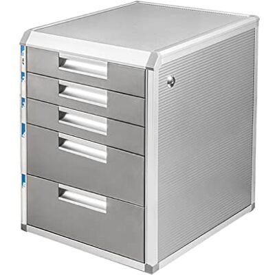 TUKA-i-AKUT TKD8602 XXL opbergdoos van metaal, afsluitbaar, 5 vakken, DIN A4, met etiketteringsvelden, robuuste en stabiele opbergdoos van aluminiumlegering, 315 x 398 x 350 cm TUKA-i-AKUT TKD8602 XXL opbergdoos van metaal, afsluitbaar, 5 vakken, DIN A4, met etiketteringsvelden, robuuste en stabiele opbergdoos van aluminiumlegering, 315 x 398 x 350 cm