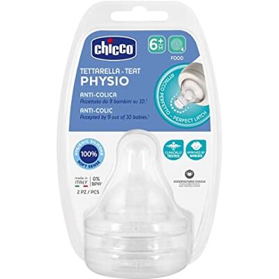 Chicco Perfect 5 zuigers, 6 maanden, rivierpapier, 2 stuks, transparant Chicco Perfect 5 zuigers, 6 maanden, rivierpapier, 2 stuks, transparant