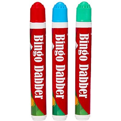 Tallon Atlona Games bingo stempel, wit, 19,6 x 9,1 x 1,7 cm, 80 g, 3 stuks Tallon Atlona Games bingo stempel, wit, 19,6 x 9,1 x 1,7 cm, 80 g, 3 stuks