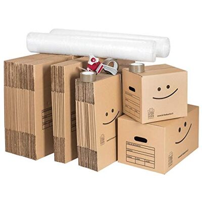 LA TRIBU DU CARTON Verhuisset T4 versterkt + 1 dispenser LA TRIBU DU CARTON Verhuisset T4 versterkt + 1 dispenser