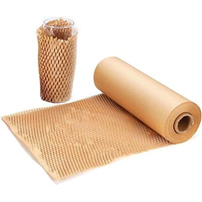 SZSYumUnion Rol geperforeerd inpakpapier in honingraat, 10 m x 30 cm voor verhuizing, breekbare verzending (alternatief voor bubbelpapier) SZSYumUnion Rol geperforeerd inpakpapier in honingraat, 10 m x 30 cm voor verhuizing, breekbare verzending (alternatief voor bubbelpapier)