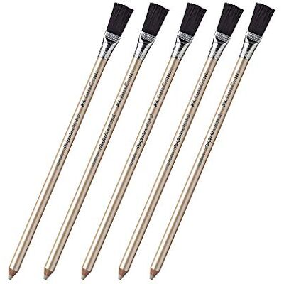 Faber-Castell Perfection gompotlood, 5 x 7058b, met borstel. Faber-Castell Perfection gompotlood, 5 x 7058b, met borstel.