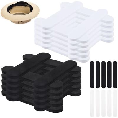 HOCUCHELAND 30 stuks hoedmaatverkleiners van zelfklevend schuim met 10 zweetbestendige plakstrips, zwart en wit, binnenband ter vermindering van de grootte van de muts HOCUCHELAND 30 stuks hoedmaatverkleiners van zelfklevend schuim met 10 zweetbestendige plakstrips, zwart en wit, binnenband ter vermindering van de grootte van de muts