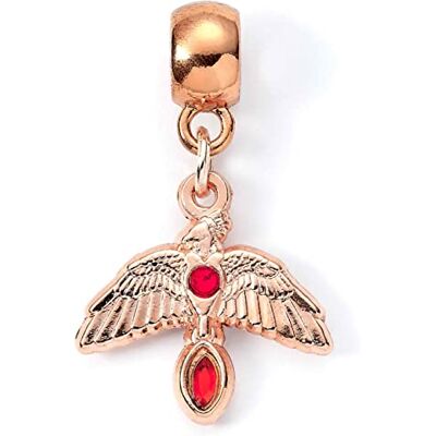 Harry Potter Carat Shop Officiële Fawkes-bedel roségoud verguld, ca. 35 mm, roségoud verguld, ca. 35 mm, roségoud verguld, Roségoud verguld Harry Potter Carat Shop Officiële Fawkes-bedel roségoud verguld, ca. 35 mm, roségoud verguld, ca. 35 mm, roségoud verguld, Roségoud verguld