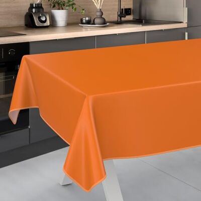 ANRO Afwasbaar tafelzeil, tuintafelkleed, voor buiten en binnen, met zoom, oranje, 100 x 140 cm ANRO Afwasbaar tafelzeil, tuintafelkleed, voor buiten en binnen, met zoom, oranje, 100 x 140 cm