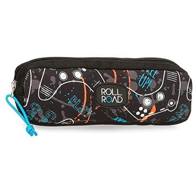 ROLL ROAD Gamers pennenetui, zwart, 22 x 7 x 3 cm, polyester, zwart, etui, zwart, zwart., Pennenetui ROLL ROAD Gamers pennenetui, zwart, 22 x 7 x 3 cm, polyester, zwart, etui, zwart, zwart., Pennenetui