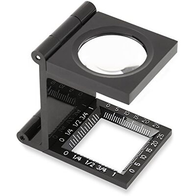 Carson LinenTest vergrootglas draagbare draadteller 5 x 30 mm voor ambachtslieden, inspectie en gedetailleerd werk compact zakloep (LT-30) Carson LinenTest vergrootglas draagbare draadteller 5 x 30 mm voor ambachtslieden, inspectie en gedetailleerd werk compact zakloep (LT-30)