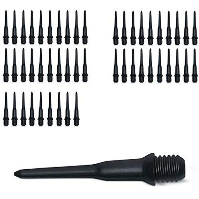 kwmobile 50x Pointe de fléchette Lot de 50x pointe de fléchette 2BA en plastique Pointes de remplacement noir kwmobile 50x Pointe de fléchette Lot de 50x pointe de fléchette 2BA en plastique Pointes de remplacement noir