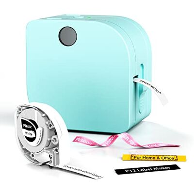 Phomemo P12 Bluetooth-labelapparaat, draadloze stickers voor thuis, school, kantoor, kledingetiketten, satijnen lint Phomemo P12 Bluetooth-labelapparaat, draadloze stickers voor thuis, school, kantoor, kledingetiketten, satijnen lint