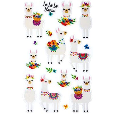 Avery zdesign Kids Sticker Glitter Alpaca Zwart Avery zdesign Kids Sticker Glitter Alpaca Zwart