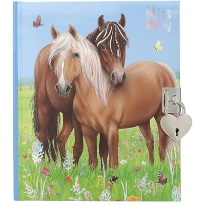 Depesche Miss Melody 12967 dagboek met paarden en kasteel in hartvorm, 192 gelinieerde en mooi geïllustreerde pagina's, meerkleurig Depesche Miss Melody 12967 dagboek met paarden en kasteel in hartvorm, 192 gelinieerde en mooi geïllustreerde pagina's, meerkleurig