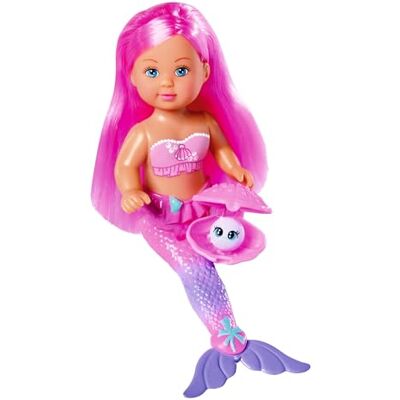 Simba 105733699 Evi Love Mermaid Pearl Poupée sirène avec pinces à cheveux et perle secrète pouvant être utilisée avec un anneau, 12 cm, à partir de 3 ans Simba 105733699 Evi Love Mermaid Pearl Poupée sirène avec pinces à cheveux et perle secrète pouvant être utilisée avec un anneau, 12 cm, à partir de 3 ans