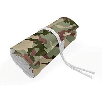 ABAKUHAUS Camo pennenetui met omslag in boskleuren, duurzaam, draagbaar, 36 vakken, donkergroen, legergroen, 36 Vakjes ABAKUHAUS Camo pennenetui met omslag in boskleuren, duurzaam, draagbaar, 36 vakken, donkergroen, legergroen, 36 Vakjes