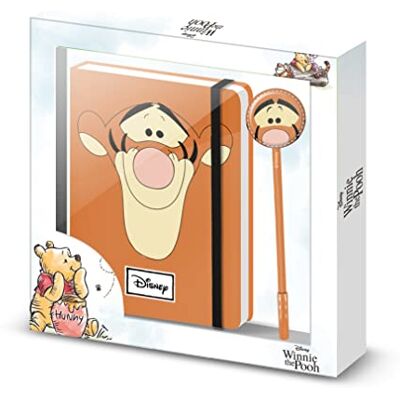 KARACTERMANIA Winnie de Poeh Tiger Face-geschenkdoos met dagboek en balpen, oranje KARACTERMANIA Winnie de Poeh Tiger Face-geschenkdoos met dagboek en balpen, oranje