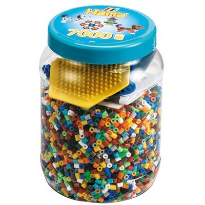 Hama Midi pot blauw – 7000 kralen + 2 vellen kleuren – grootte Midi Ø 5 mm – strijkkralen Hama Midi pot blauw – 7000 kralen + 2 vellen kleuren – grootte Midi Ø 5 mm – strijkkralen