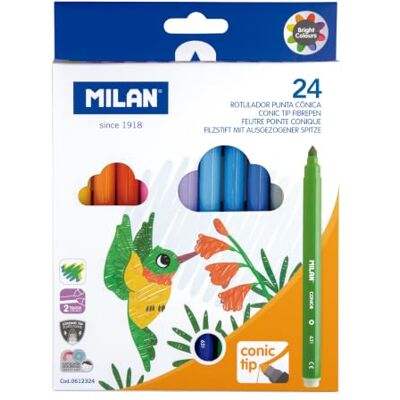 MILAN M0612324 viltstiften, 24 stuks MILAN M0612324 viltstiften, 24 stuks