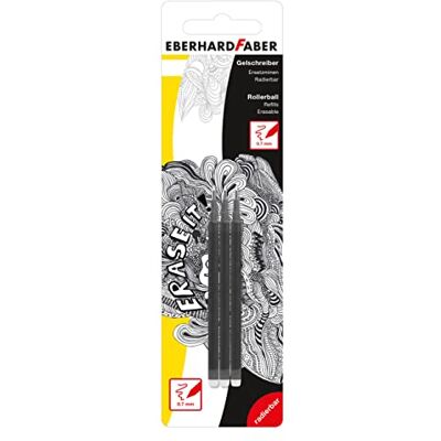 Eberhard Faber 582191 vervangende vullingen voor uitwisbare gelpen, 3 stuks, zwart, meerkleurig, 582191 Eberhard Faber 582191 vervangende vullingen voor uitwisbare gelpen, 3 stuks, zwart, meerkleurig, 582191