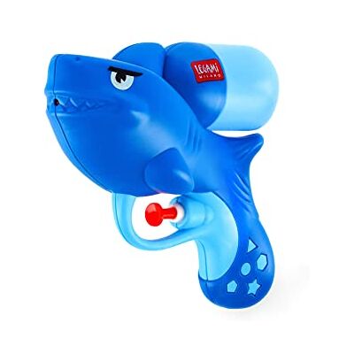 Legami Waterpistool voor kinderen en volwassenen, krachtig, straal van 2,5 m, voor verfrissende feesten, capaciteit 50 ml, Shark-thema Legami Waterpistool voor kinderen en volwassenen, krachtig, straal van 2,5 m, voor verfrissende feesten, capaciteit 50 ml, Shark-thema