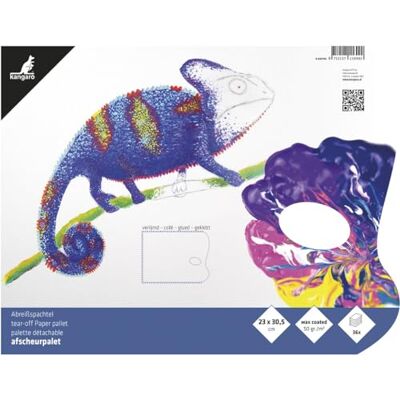 Kangaro Scheurpalet 23 x 30 cm, 36 vellen papier 50 g, aan 3 zijden gelijmd met duimgat, wit Kangaro Scheurpalet 23 x 30 cm, 36 vellen papier 50 g, aan 3 zijden gelijmd met duimgat, wit