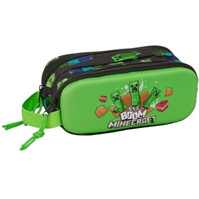 safta MINECRAFT Dubbel 3D pennenetui, kinderetui, ideaal voor schoolkinderen, comfortabel en veelzijdig, kwaliteit en sterkte, 21 x 6 x 8 cm safta MINECRAFT Dubbel 3D pennenetui, kinderetui, ideaal voor schoolkinderen, comfortabel en veelzijdig, kwaliteit en sterkte, 21 x 6 x 8 cm
