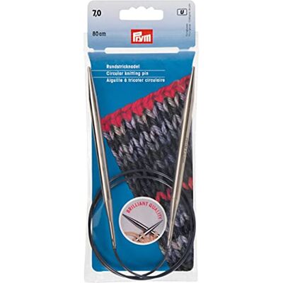 Prym MS 212194 rondbreinaalden messing 7 mm zilver 80 cm Prym MS 212194 rondbreinaalden messing 7 mm zilver 80 cm