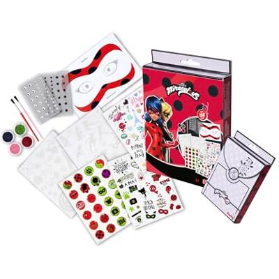 Simba Miraculous Glittery Tattoo, meer dan 150 stuks, penselen, 4 glitterpoeder, 11 stuks, vanaf 5 jaar Simba Miraculous Glittery Tattoo, meer dan 150 stuks, penselen, 4 glitterpoeder, 11 stuks, vanaf 5 jaar