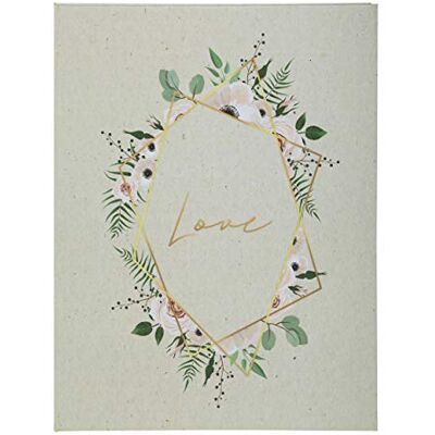 EXACOMPTA Ref. 4718E 1 Champeter gastenboek Verticaal formaat 27 x 22 cm Gouden plakje met Love titel in gouden letters 100 effen witte pagina's Landelijk beeld EXACOMPTA Ref. 4718E 1 Champeter gastenboek Verticaal formaat 27 x 22 cm Gouden plakje met Love titel in gouden letters 100 effen witte pagina's Landelijk beeld