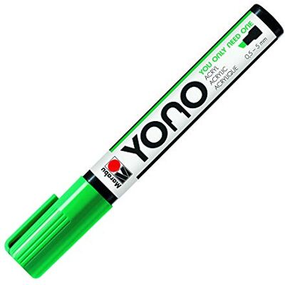 Marabu YONO 12400102067 Sapgroene markeerstift 067 acrylstift met Japanse wigpunt 0,5-5 mm, op waterbasis, lichtecht en waterdicht, voor bijna alle ondergronden Marabu YONO 12400102067 Sapgroene markeerstift 067 acrylstift met Japanse wigpunt 0,5-5 mm, op waterbasis, lichtecht en waterdicht, voor bijna alle ondergronden