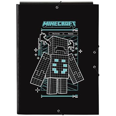 safta MINECRAFT SCREEN Classeur Folio avec 3 rabats, idéal pour enfants de différents âges, confortable et polyvalent, qualité et résistance, 26 x 36,5 cm safta MINECRAFT SCREEN Classeur Folio avec 3 rabats, idéal pour enfants de différents âges, confortable et polyvalent, qualité et résistance, 26 x 36,5 cm