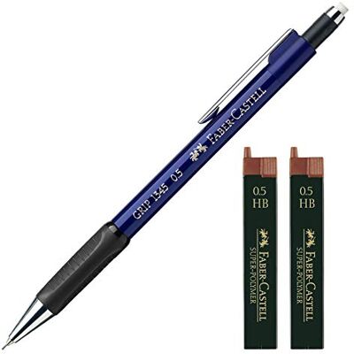 Faber-Castell 1345 51 Grip vulpotlood 0,5 mm (blauw met 24 vullingen) Faber-Castell 1345 51 Grip vulpotlood 0,5 mm (blauw met 24 vullingen)