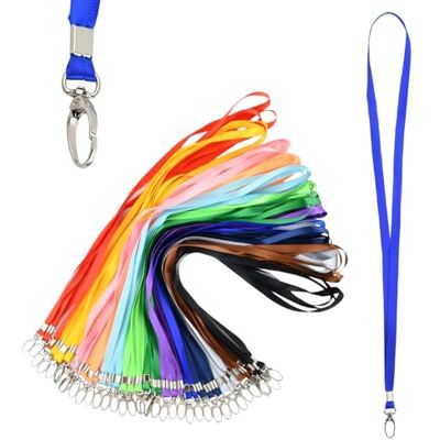 Culinavog 39 stuks sleutelkoord, 13 kleuren, veelkleurige koorden, 45 cm koord met karabijnhaak, draagbare halsband, ID-ketting, ID-kaarthouder, sleutels, fluitjes Eén maat Culinavog 39 stuks sleutelkoord, 13 kleuren, veelkleurige koorden, 45 cm koord met karabijnhaak, draagbare halsband, ID-ketting, ID-kaarthouder, sleutels, fluitjes Eén maat
