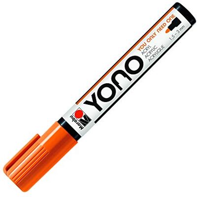 Marabu YONO 12400103013 marker oranje 013 veelzijdige acrylstift met 1,5 tot 3 mm Japanse kogelpunt, op waterbasis, licht- en waterbestendig, voor bijna alle oppervlakken Marabu YONO 12400103013 marker oranje 013 veelzijdige acrylstift met 1,5 tot 3 mm Japanse kogelpunt, op waterbasis, licht- en waterbestendig, voor bijna alle oppervlakken