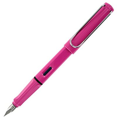 Lamy Safari vulpen voor rechtshandigen, stalen veer F, roze Lamy Safari vulpen voor rechtshandigen, stalen veer F, roze