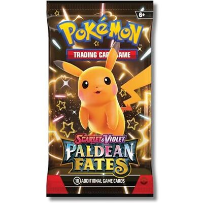 Pokémon Scarlet & Violet Paldean Fates Booster Pack Verschillende illustraties waaronder glanzende Pikachu Pokémon Scarlet & Violet Paldean Fates Booster Pack Verschillende illustraties waaronder glanzende Pikachu