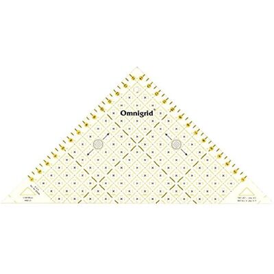 Prym Snelle driehoekige liniaal met cm schaal voor 1/2 vierkanten tot 15 cm Prym Snelle driehoekige liniaal met cm schaal voor 1/2 vierkanten tot 15 cm