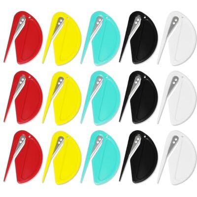VIVIIHOO 15 Piece Letter Opener & Parcel Opener Mini Efficiënt aluminium mes met scherpe randen voor enveloppen, pakketten en papier gesneden in 5 kleuren (zwart, wit, rood, geel en groen) VIVIIHOO 15 Piece Letter Opener & Parcel Opener Mini Efficiënt aluminium mes met scherpe randen voor enveloppen, pakketten en papier gesneden in 5 kleuren (zwart, wit, rood, geel en groen)