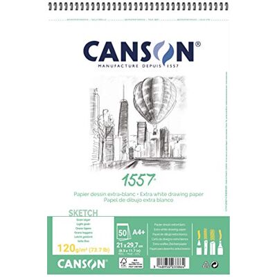 Canson Spiraalalbum 21 x 29,7 50 H JA 1557 fijn 120 g, wit Canson Spiraalalbum 21 x 29,7 50 H JA 1557 fijn 120 g, wit