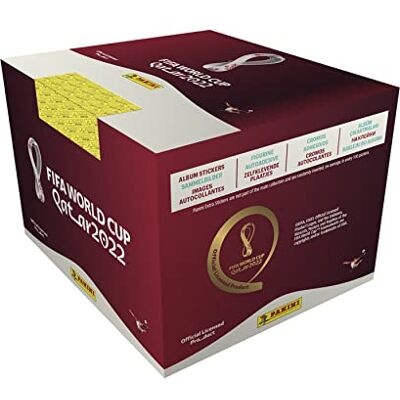 Panini FIFA World Cup Qatar Stickers 2022 Box met 100 hoezen Panini FIFA World Cup Qatar Stickers 2022 Box met 100 hoezen