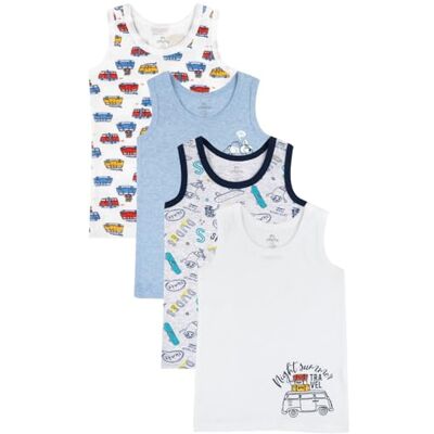 Chicco Ensemble Débardeur en Coton Sous-Vêtements Garçon (lot de 4) 8 jaar Chicco Ensemble Débardeur en Coton Sous-Vêtements Garçon (lot de 4) 8 jaar