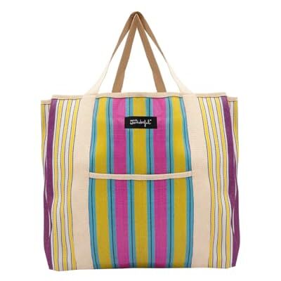 Mr. Wonderful Gestreepte tas met print Geel, blauw en paars, veelkleurig, Utility, Meerkleurig, Utility Mr. Wonderful Gestreepte tas met print Geel, blauw en paars, veelkleurig, Utility, Meerkleurig, Utility