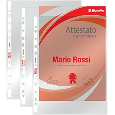 Esselte The Universal Copy Safe Office buste O Liscia Lucida 509700, 22 x 30 cm Esselte The Universal Copy Safe Office buste O Liscia Lucida 509700, 22 x 30 cm