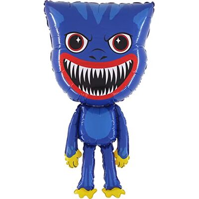 Toyland ® Enorme folieballon 96,5 cm Blauw monsterpatroon Voor kinderfeest Toyland ® Enorme folieballon 96,5 cm Blauw monsterpatroon Voor kinderfeest