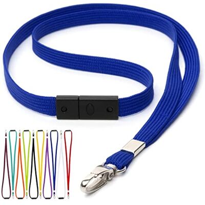 CKB LTD Veiligheidsband met draaibare metalen clip voor ID-kaarthouder, losse snelsluitbanden, Blauw Lot de 20 Pièces CKB LTD Veiligheidsband met draaibare metalen clip voor ID-kaarthouder, losse snelsluitbanden, Blauw Lot de 20 Pièces