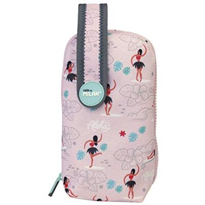 MILAN Etui met Hula struiken inhoud, 19 cm, roze, Roze, 19 cm, mapje MILAN Etui met Hula struiken inhoud, 19 cm, roze, Roze, 19 cm, mapje